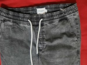 PEOPLE DNM DPT. Denim Joggers - Acid Wash Style