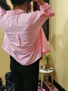 Pink Button-Up Shirt (New and very good condition)