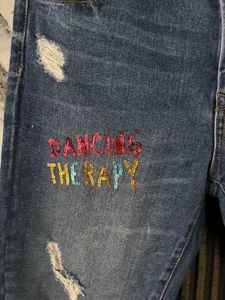 Cool Sequins Denim Jeans For Genz