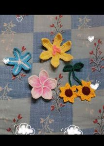 Crochet hair clips combo 🩷✨