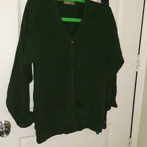 Vintage Green Knit Cardigan