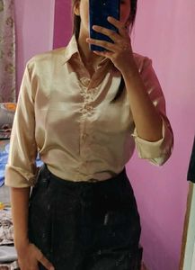 Satin Shirt Champagne