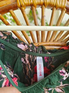 Tropical Green Off Shoulder Top