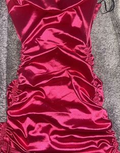 New H And M Pink Satin Mini Dress