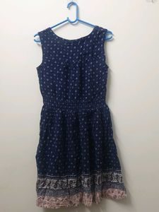 Blue Printed Dress