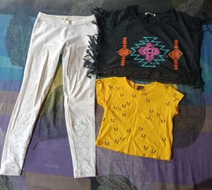 ✨ Women’s Casual Wear Combo (Top + crop t + Pa