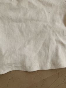 White Knit Crop Top