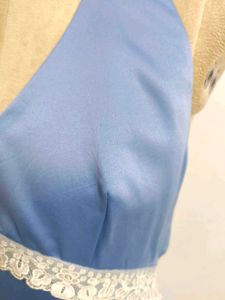 Elegant Blue Halter Maxi Dress