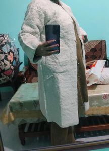 White Furry Overcoat For Winter (Price Low Today)