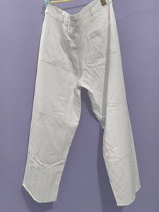 White Wide Leg Cropped Jeans