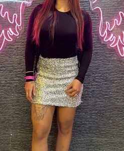 Sparkling Sequin Mini Skirt