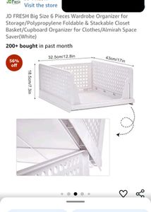 Plastic Wardrobe Organiser Set Of 4