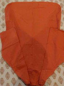 Orange Embroidered Kurta