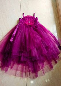 Burgundy Flower Girl Dress