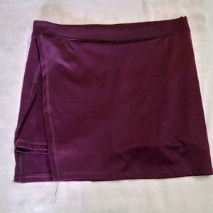 Slim fit high waist mini skort