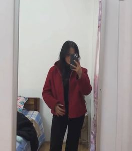 Red Velvet Hoodie Jacket