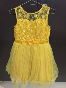 Yellow Flower Girl Dress