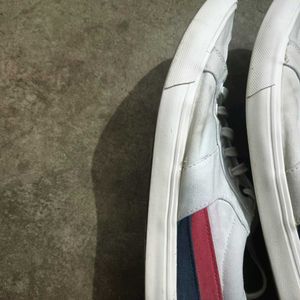US Polo Assn. White Canvas Sneakers