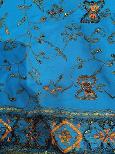 Blue sequence saree