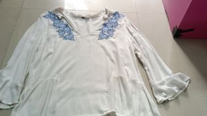 White Embroided Top