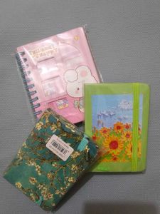 Cute 'Full and Happy' Spiral Notebook Set of 3