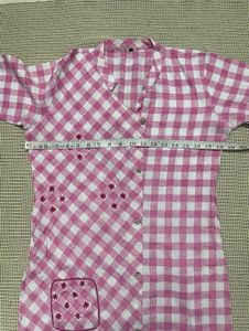 Pink Checkered Kurti Set