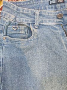 Fringe Hem Flare Jeans