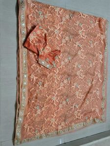 Worked Saree