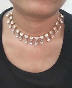 Sparkling Crystal Choker With Earings