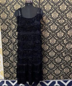 Black Fringe Dress