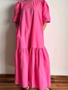 PUFF SLEEVE MAXI DRESS