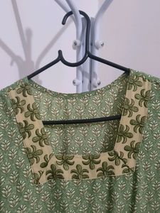 Italian Silk Gown With Embroidered Lace