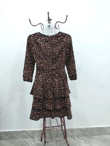 Printed Ruffled Dress