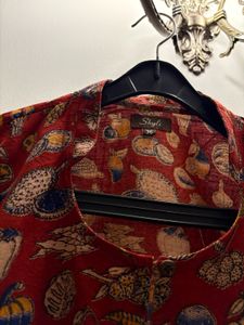 KalamkariRed Printed handloom Kurta