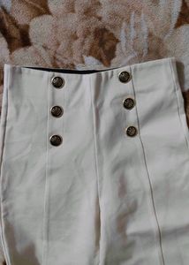 Fancy Cream Trouser For Girls