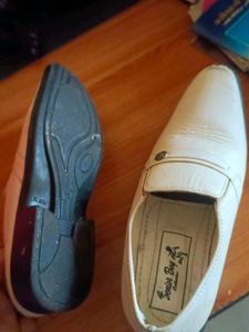 Vintage Senior Boy White Dress Shoes