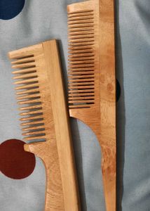 Wooden Hair Combs (Set of 2)