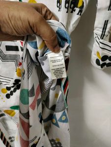 Beautiful Print Multicolour &#39;W&#39; kurtha