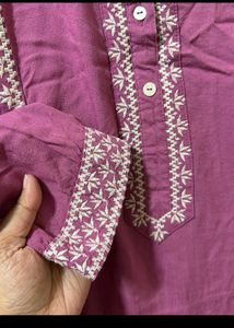 Purple Embroidered Tunic