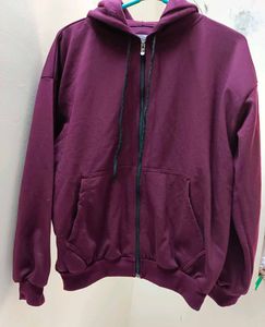 Burgundy Zip-Up Hoodie unisex