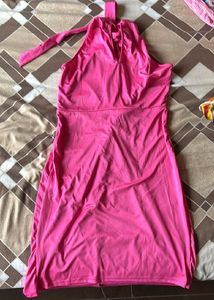 Pink Halter Mini Dress
