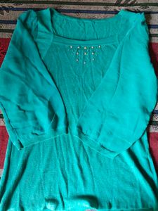 Green Embellished Top