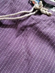 Purple Striped Tunic Top