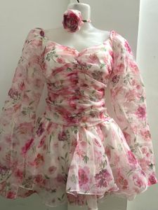Organza Floral Printed Princess Dress