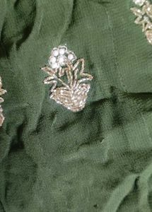 Green Embroidered Kurta Set