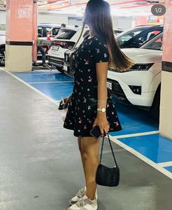 Floral Black Dress