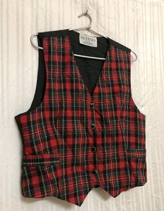 Petites Red Printed Waistcoat
