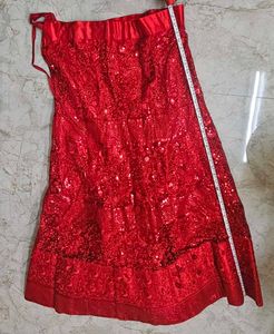 Red Embroidered Lehenga Choli❤️