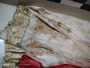 Red &amp; Gold Party Ware Saree