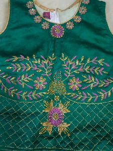 Beautiful Sea Green And Lavender Choli